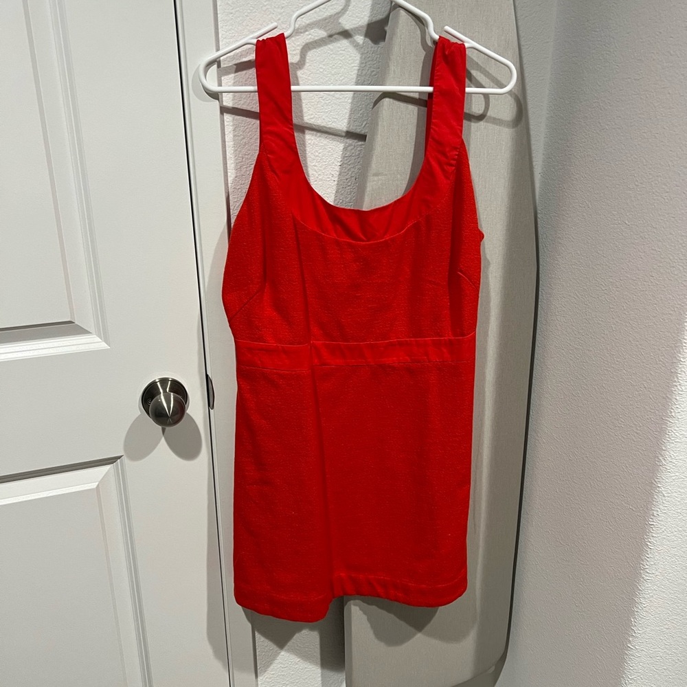 Red mini dress